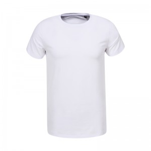 Niestandardowe LOGO i drukowanie męskie t-shirty 95% bawełna 5% elastan wysokiej jakości mężczyźni z krótkim rękawem puste dopasowane dopasowane bielizna t-shirty
