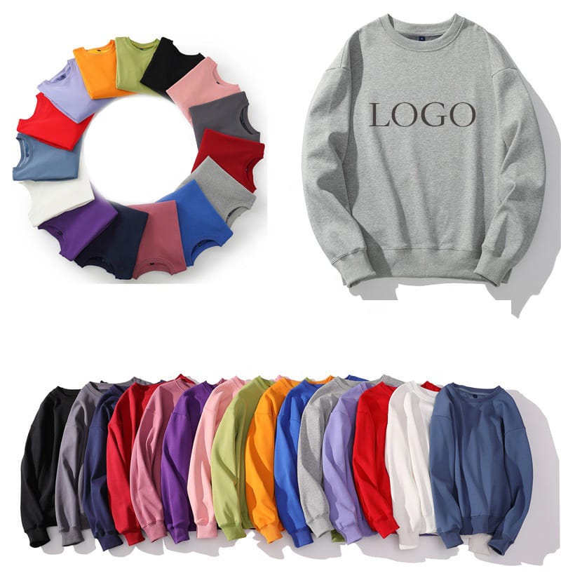 High quality Fashion Cotton Fleece Heavy Weight Men Women Round Neck Pullover Promotional Hoodies