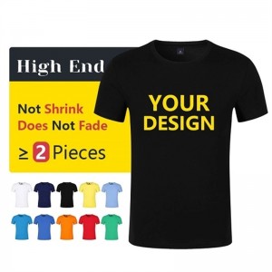 हॉट सेल स्वस्त कस्टम 100% कॉटन टी शर्ट ओव्हरसाईज ब्लॅक व्हाईट टीशर्ट सब्लिमेशन टी-शर्ट जाहिरातीसाठी