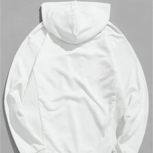 Veelkleurige chenille-patch-hoodie Op maat gemaakte lichtgewicht fleece-drop-shoulder patchwork-hoodies
