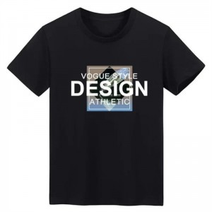 घाऊक स्वस्त शॉर्ट स्लीव्हज टी-शर्ट पातळ सेक्शन व्हाईट प्रिंट राउंड नेक पुरुष टी-शर्ट