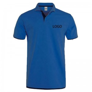 Högkvalitativ Camisas polyester pikétröja, blank broderad bomull, golfpikétröja för män med anpassad logotyp