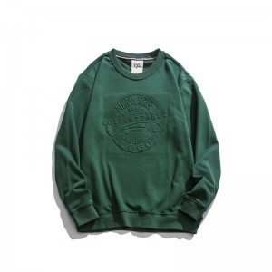 Custom Crewnecks 3D Logo Embossed Print Hoodie Sweatshirt Kosong 100% Cotton Essentials Lalaki Hoodies