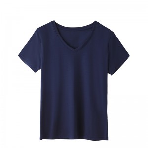 Nova poletna majica s kratkimi rokavi 2022, bombažna ženska majica s kratkimi rokavi z V-izrezom