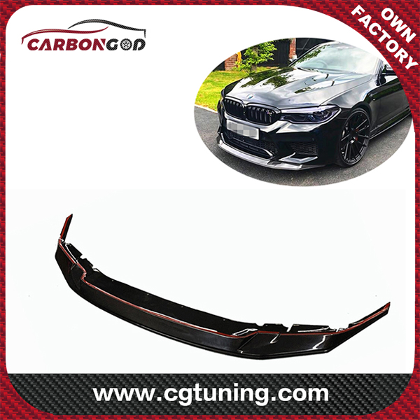 Labio divisor frontal inferior de fibra de carbono estilo GTS para BMW F90 M5 2019+