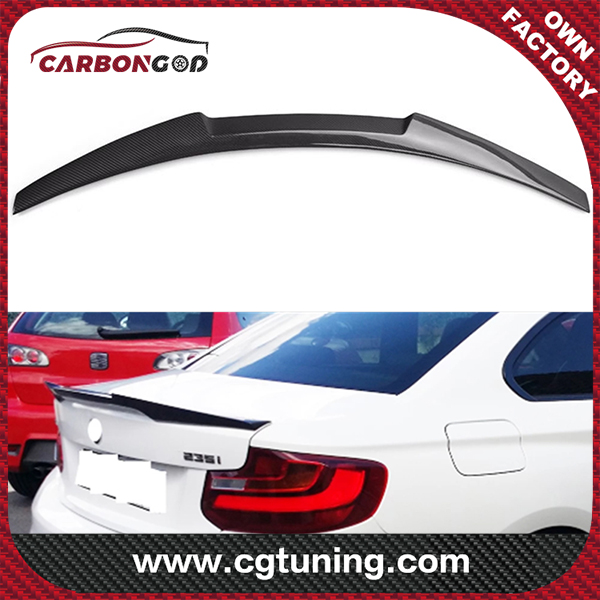 Spoiler traseiro em fibra de carbono estilo M4 para BMW série 2 F22 F2 M2 F87 2014 – presente Divisor de lábio traseiro