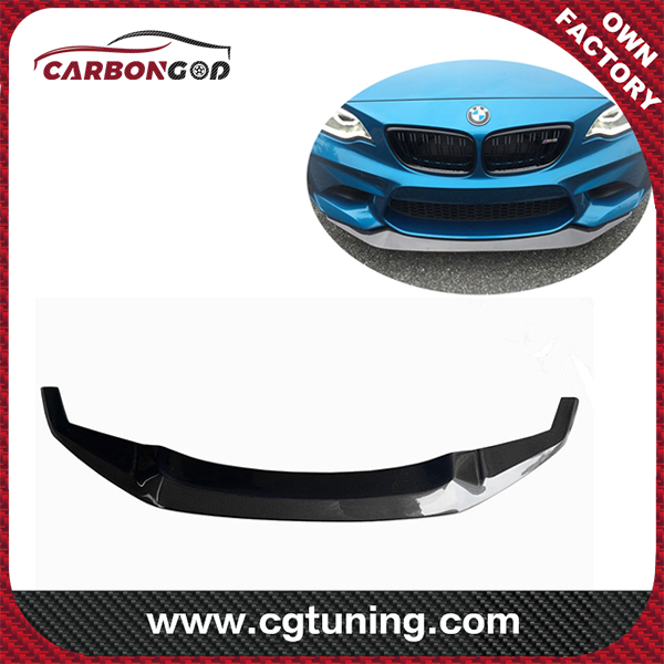 16-18 GTS-MC style Carbon Fiber Front Bumper Lip Splitter Spoiler Para sa BMW M2 F87 N55
