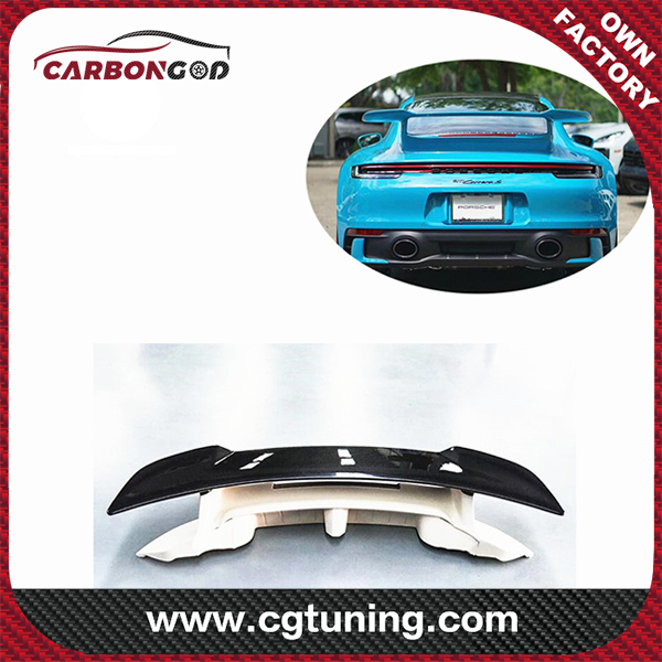 DM style Carbon Fiber Rear Spoiler Wing mo Porsche Carrera S 992 2020