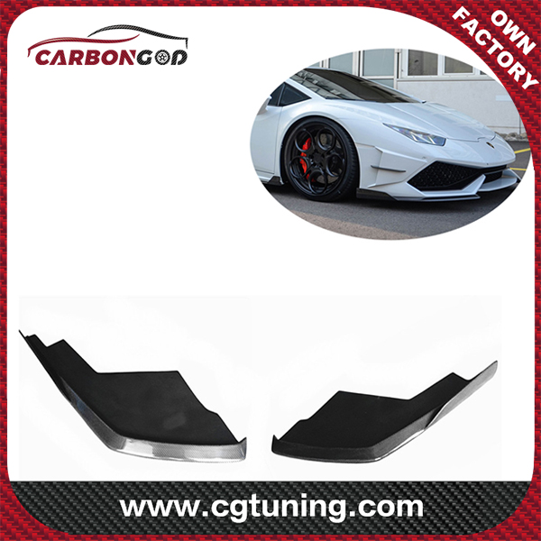 1 PAIR/ DM Style Carbon Fiber Front Bumper Splitter Lip Spoiler Para sa Lamborghini Huracan LP610-4 LP580