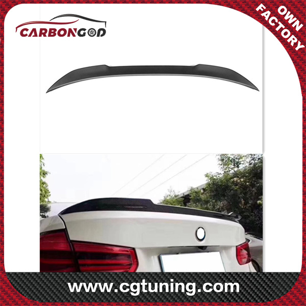 Tør Carbon mat Carbon Fiber Bag Trunk Car Spoiler til BMW F30 CS stil spoiler 2012 – 2019 Great Fitment F30 F80 Car Spoiler