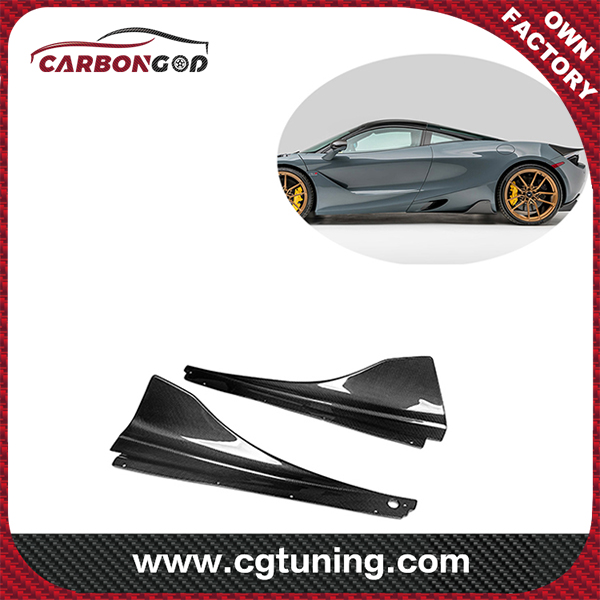 Dry Carbon Vor Style Carbon Fiber Side Blade Splitter Para sa McLaren 720S 2017-19