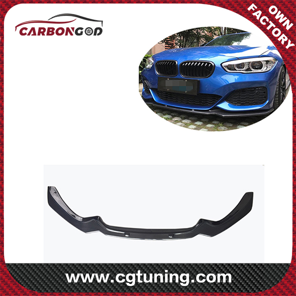 For BMW 1-serie F20 M135i LCI M140i M-stil Carbon Fiber Front Bumper Nedre Spoiler Lip Splitter 2017