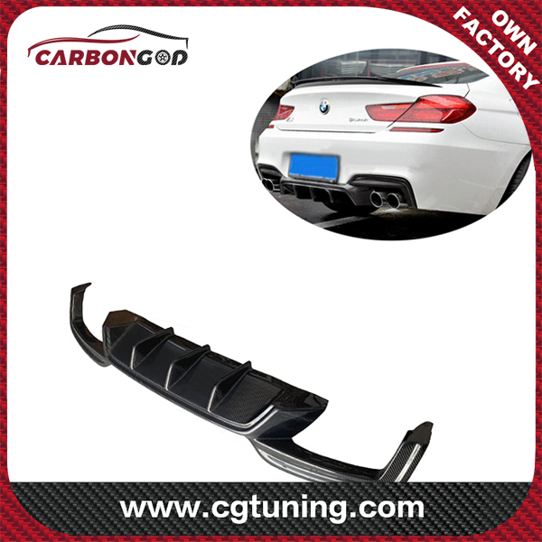 14-17 MP styl Carbon Fiber Rear Bumper Lip Diffuser Lip Foar BMW F06 F12 F13 M6 Coupe Sedan