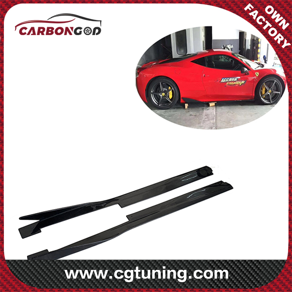 11-13 458 Italia Side Skirts carbon fiber side skirts para sa Ferrari 458 Italia