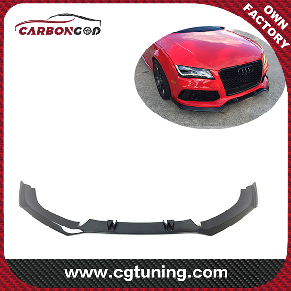 13-15 Spoiler a labbro splitter per paraurti anteriore in fibra di carbonio stile ABT per Audi RS7 Montaggio perfetto