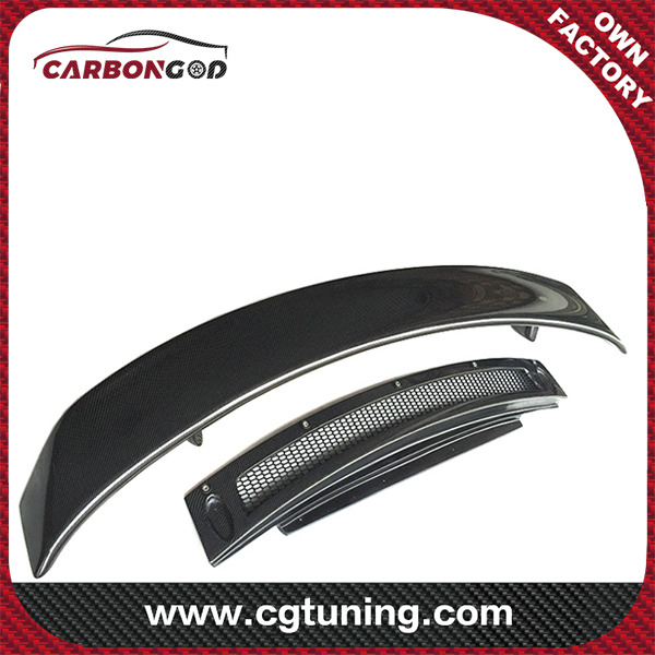 Spoiler traseiro de fibra de carbono estilo GT R8 V8 V10 COUPE GT Wing com placa de painel de base 10-15 MODELO