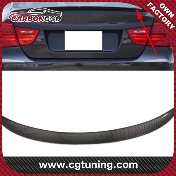 Car Styling P Style Carbon Fiber Rear Roof Spoiler Trunk Lip Boot Wing Para sa bmw E90 M3 2005-2011