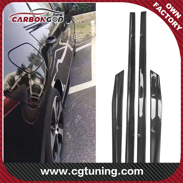 Minigonne laterali in fibra di carbonio stile R 4 pezzi per Volkwagen Golf MK7 GTI 2013 2014 2015 Body kit MK7 GTI Minigonne laterali paraurti posteriore