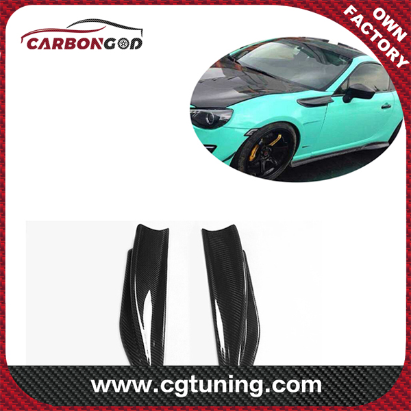 Per Toyota GT86 FR-S BRZ Canard parafango in fibra di carbonio stile TRD Lama di sfiato del parafango anteriore