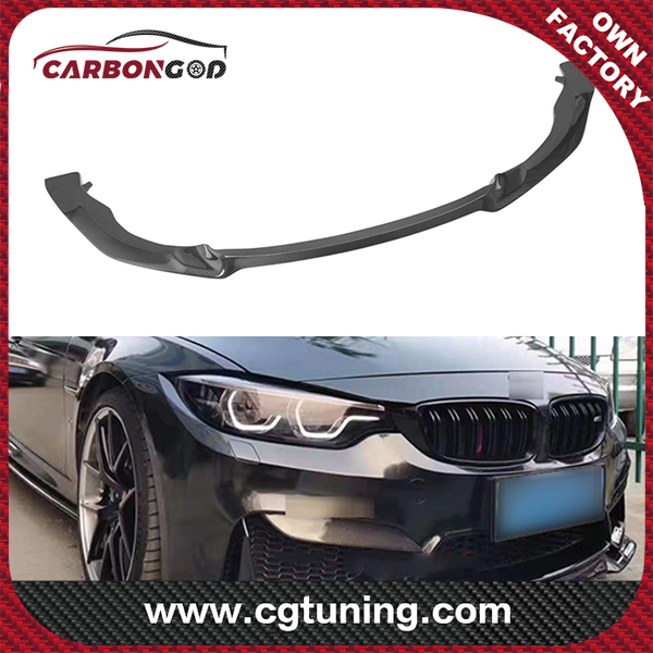 CS Style Carbon Fiber Front Lip for BMW F8X F80 M3 F82 F83 M4 2014 – 2018 Sedan Coupe Cabriolet bil frontstøtfangerleppe