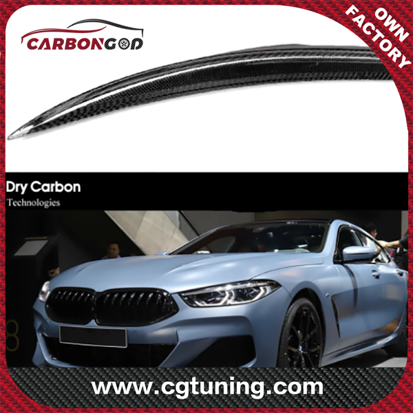 Dry Carbon Fiber Rear Deck Spoiler Duckbill Car Wing para sa BMW 8 Series Gran Coupe G16, F93 M8 V-Style Spoiler 2020-1N