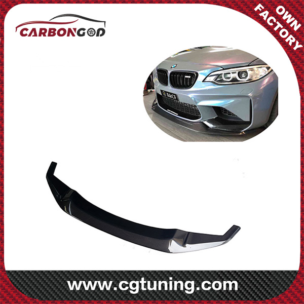 Voor BMW F87 M2 Carbon Fiber voorbumper Lip Splitter Spoiler MODUS CARBON stijl 16-18 Nieuwe stijl auto styling