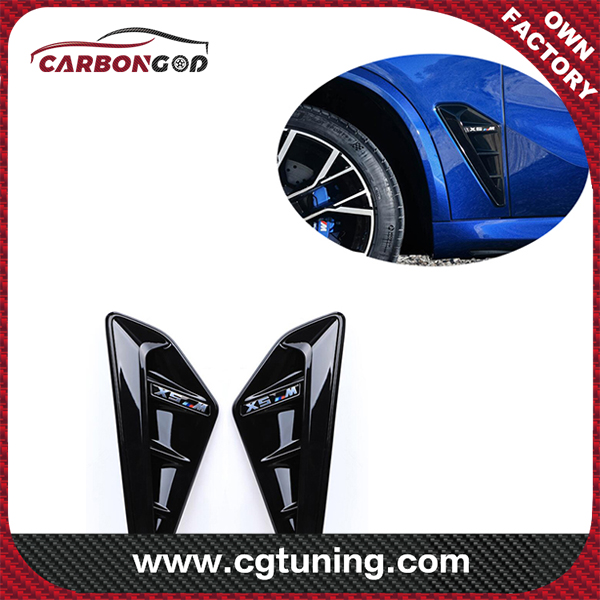 Pentru BMW G05 X5 F95 X5M 2019-21 stil competiție ABS pian Fibră de carbon neagră Orificii de ventilație Grilă laterală Insigna laterală Emblemă Marcator pentru aripi