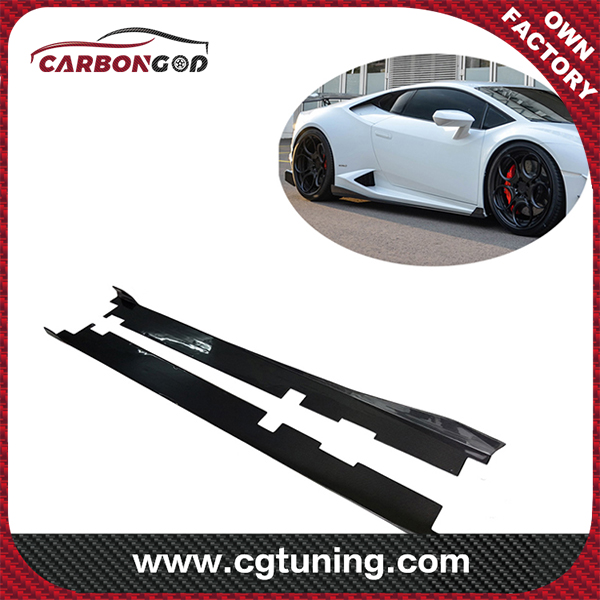 1 PAIR// DM Style Carbon Fiber Side Skirts Extension Para sa Lamborghini Huracan LP610-4 LP580