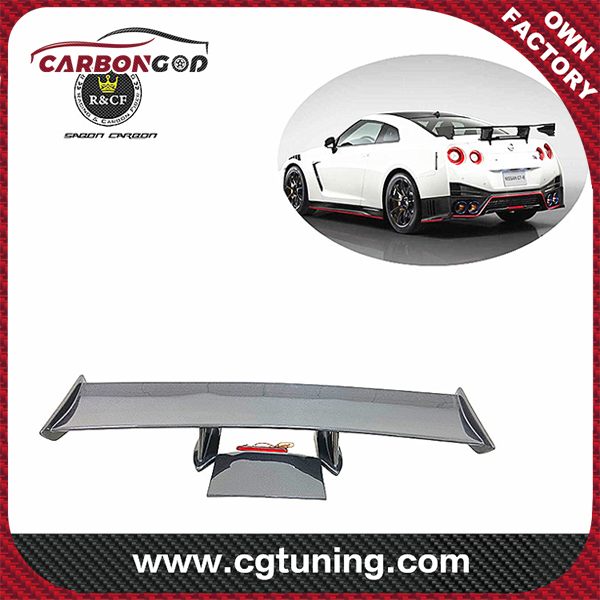 08-15 NSM Style Carbon Fiber GT Wing Rear Trunk Spoiler Mo Nissan GTR R35
