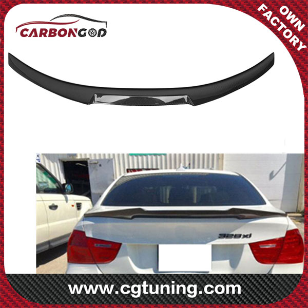 Car Styling M4 Style Carbon Fiber Rear Roof Spoiler Trunk Lip Boot Wing Para sa bmw E90 M3 2005-2011