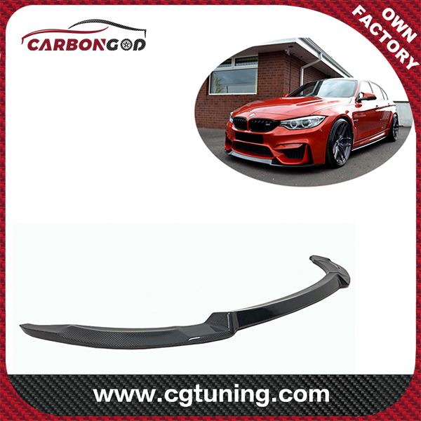 2015-19 CS Style Carbon Fiber Front Bumper Lip Splitter Spoiler Para sa BMW F80 M3 F82 F83 M4