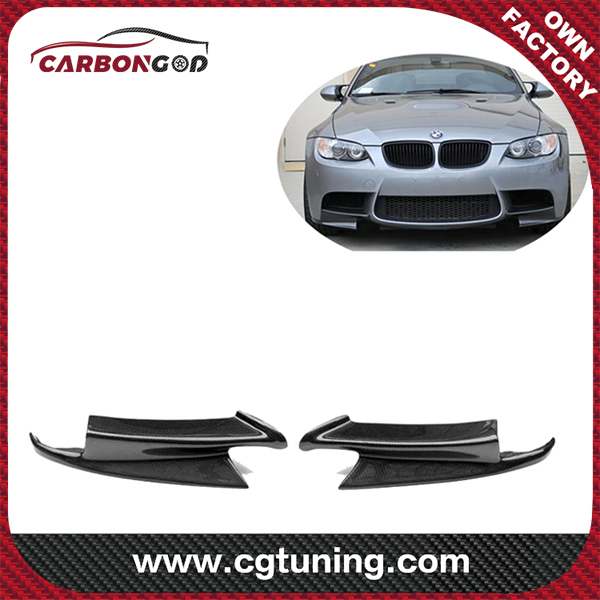 Divisor de labios de parachoques delantero de fibra de carbono estilo MP 08-13 para BMW E90 E92 E93 M3