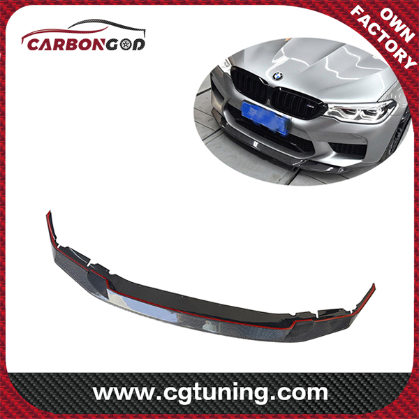 GTS style Carbon Fiber Lower Front Bumper Spoiler Splitter Lip Bakeng sa BMW F90 M5