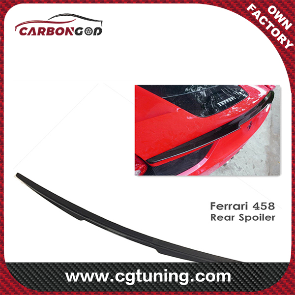 2010-2015 spoiler traseiro de fibra de carbono para Ferrari 458 Italia Spider