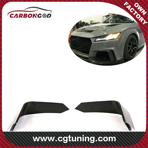 Per 15-19 Audi TTRS MK3 Spoiler per paraurti anteriore in fibra di carbonio Splitter di nebbia