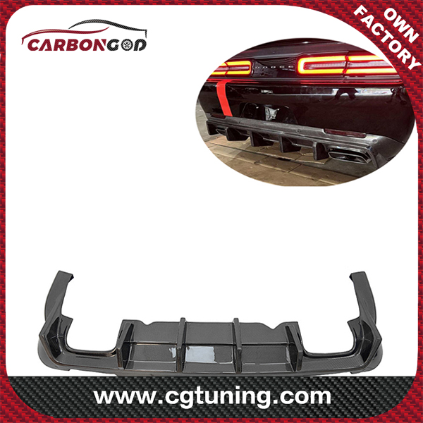 Carbon Fiber Rear Bumper Lip Diffuser Lip Para sa Dodge Challenger Hellcat 15-19