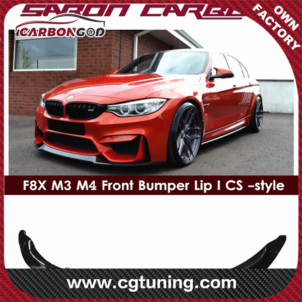 Для BMW F80 M3 F82 F83 M4 CS стиль углеродного волокна передний бампер губ сплиттер стайлинга автомобилей