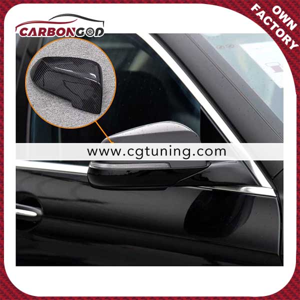 Capac oglindă din carbon F10 1:1 de înlocuire pentru BMW F10 F11 F01 F02 F07 F18 5 seria 2014 UP OEM Fitment Carcasa oglinzii laterale