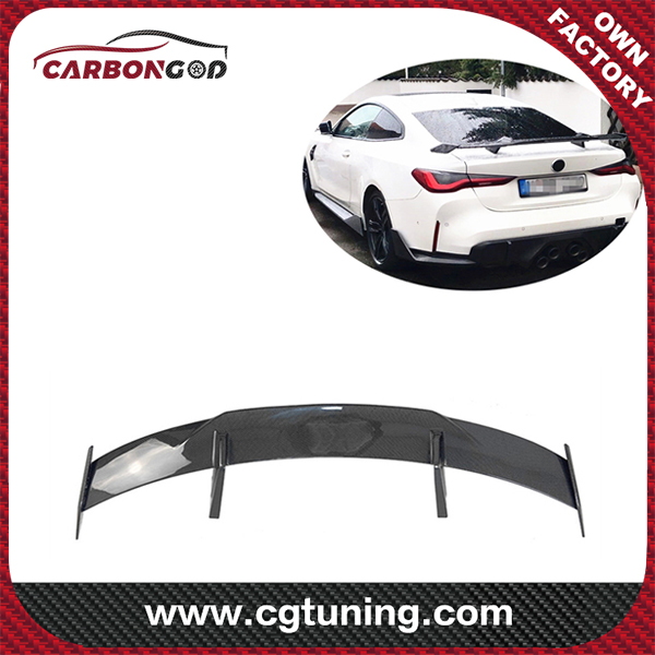 Fyrir BMW G80 M3 G82 M4 G20 G22 G30 F90 MP stíl koltrefja að aftan spoiler High Wing Perfect fitment