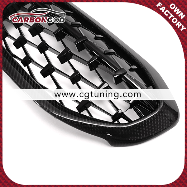 G20 2019+ Carbon fiber Front bumper Grille Ya BMW New 3 Series G20 G28 Diamond Style Center Grill