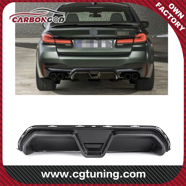 Diffuseur arrière en fibre de carbone sèche de style CS pour BMW M5 F90 LCI 2020 2021 2022 F90 M5 diffuseur arrière