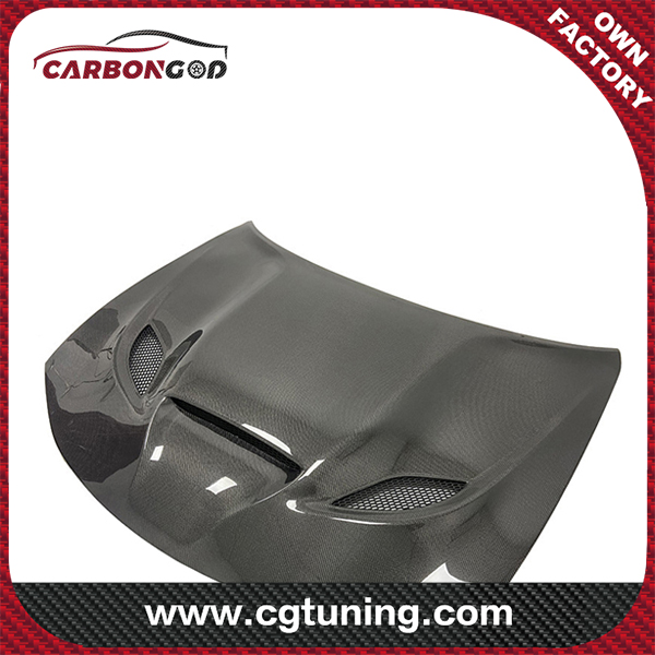 Para 2015-21Dodge Charger SRT Hellcat Estilo Fibra de Carbono Capô Frontal Capô com aberturas