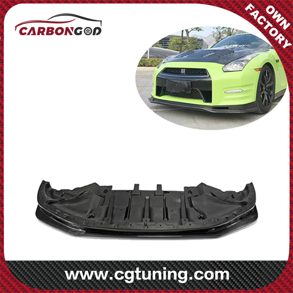 12-16 NSM Style Carbon Fiber Front Bumper Front Lip Splitter med bremsekanal til Nissan GTR R35