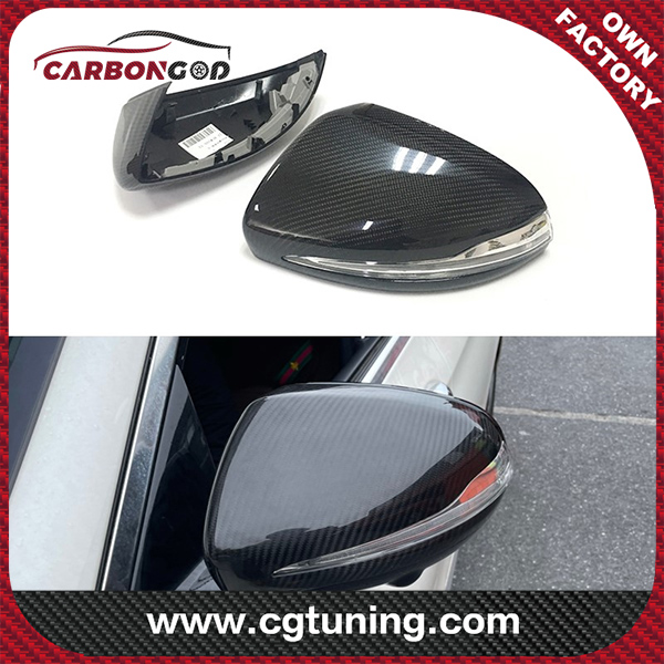 W205 Fibra de Carbono Espelho Carcaça Substituição OEM Montagem Espelho Lateral Capa para Mercedes W205 W213 W222 GLC LHD