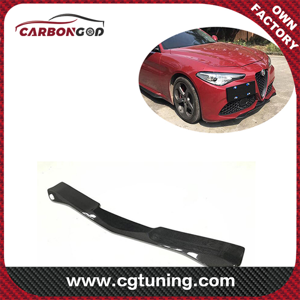 QV style Carbon FIber Front Bumper Lower Splitter Spoiler Lip Para sa Alfa Romeo Sport 17-19