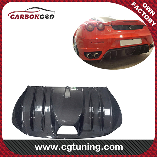 F430 หลัง Diffuser สไตล์ OEM คาร์บอนไฟเบอร์ด้านหลังกันชน diffuser Lip สำหรับ Ferrari F430 Italia Coupe