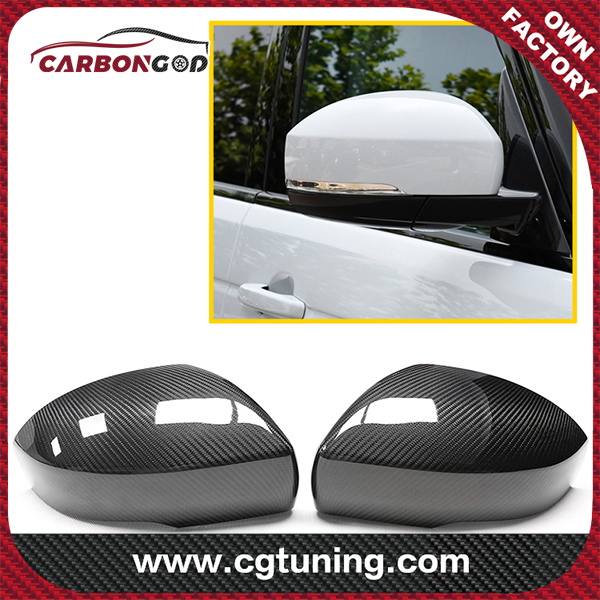 غطاء مرآة الرؤية الخلفية من ألياف الكربون لسيارة لاند روفر إيفوك 2014 + غطاء مرآة جانبية