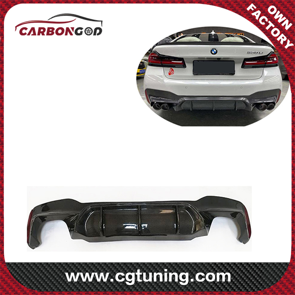 2018-21 стайлинга автомобилей M5 стиль углеродного волокна задний бампер сплиттер спойлер для BMW G30 G38 5 серии M спорт