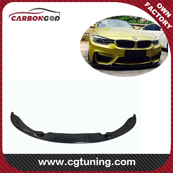 2015-19 Carbon Fiber Front Bumper Lip Splitter Spoiler Para sa BMW M3 M4 F80 F82