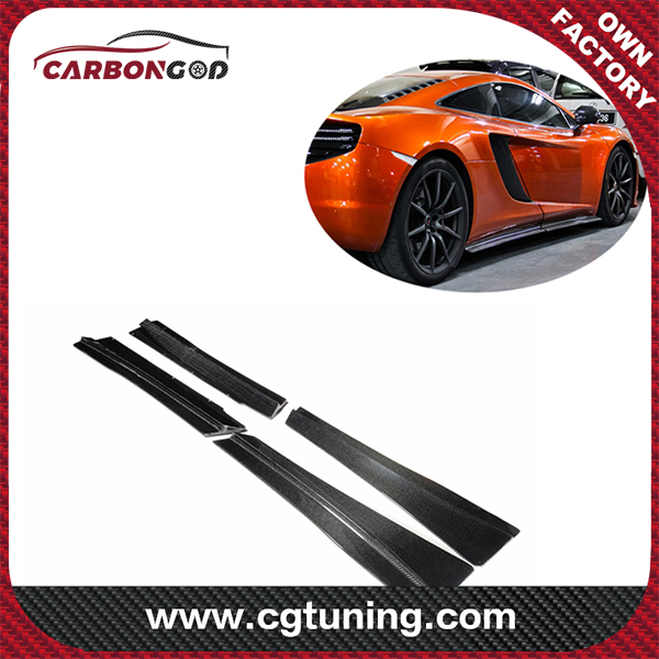4-PC RZA style Kaarboon Fiber Skirts Skirts Extensions for McLaren MP4 12C 650S